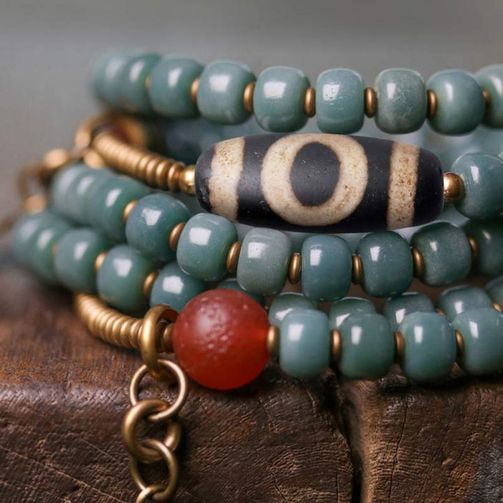 Buddha Stones 108 Mala Koraliki Bodhi Nasiona Dzi Koraliki Bransoletka Mądrości