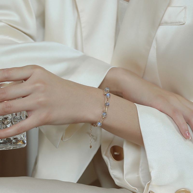 Bransoletka z łańcuszkiem Moonstone Positive Charming