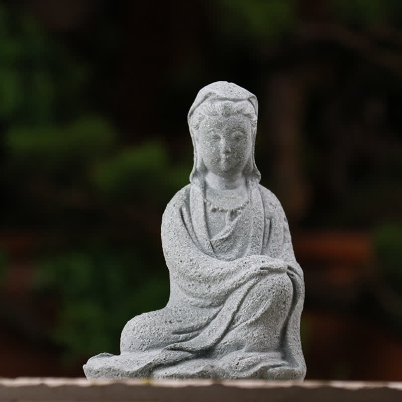 Buddha Stones Avalokitesvara Statuetka Błogosławieństwo Dekoracja Domu