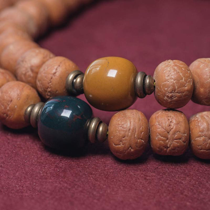 Buddha Stones 108 Mala Koraliki Bodhi Nasiona Dzi Koraliki Bransoletka z frędzlami Pokoju