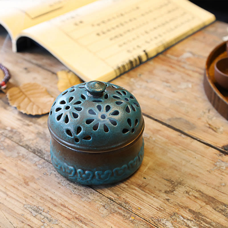 Buddha Stones Mini Puste Duchowe Medytacje Ceramiczne Małe Kadzielnice Dekoracja