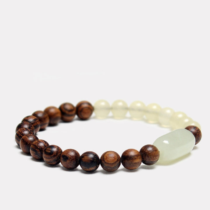 Bransoletka z Buddha Stones Jade Sandałowiec Szczęście Obfitość