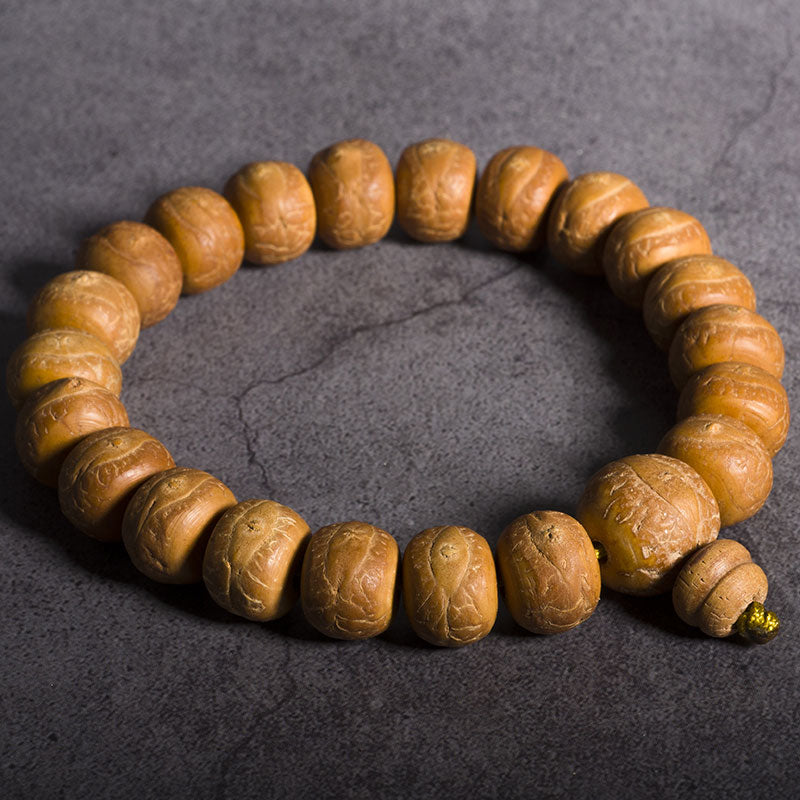 Buddha Stones Nasiona Bodhi Szczęście Pomyślność Mala na nadgarstek Tassel Mala kieszonkowa
