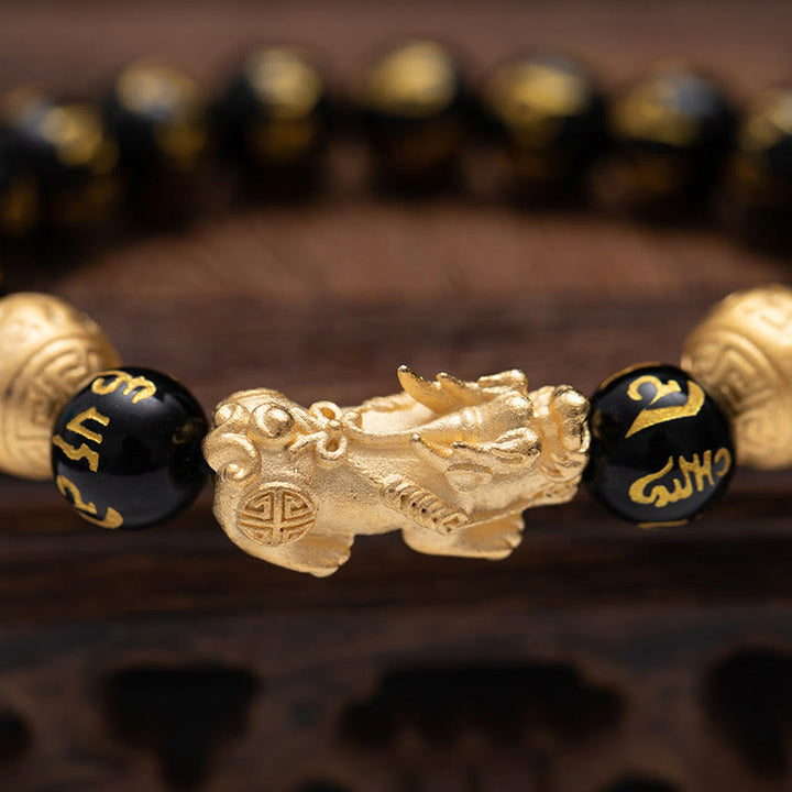 Buddha Stones pochłaniające negatywne energie, zestaw obsydianowy
