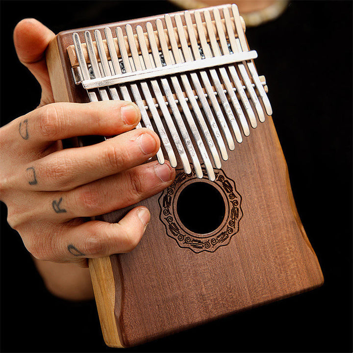 Kalimba z Buddha Stones 17 klawiszy Pianino kciukowe Drewno mahoniowe Akacja Orzech Przenośne pianino palce