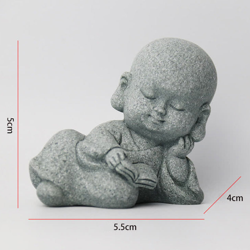 Buddha Stones Medytacja Modlitwa Mnich Statua Buddy Spokój Dekoracja Domu - image 4