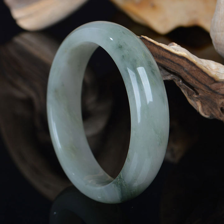 Naturalna bransoletka z jadeitu, która leczy szczęście - 62 mm - image 0