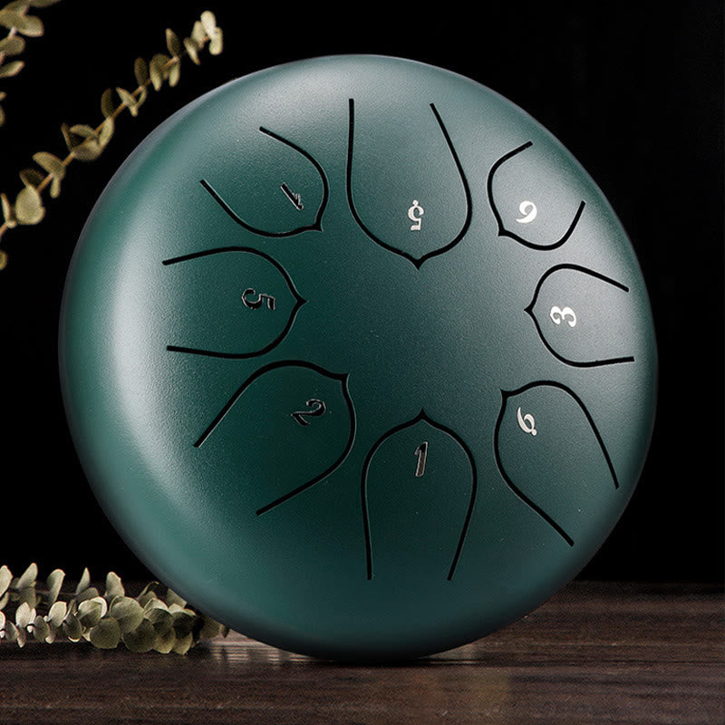 Buddha Stones językowy ze stali Dźwięk uzdrawiający Medytacja Wzór lotosu Zestaw perkusyjny 8 nut 6-calowy instrument perkusyjny