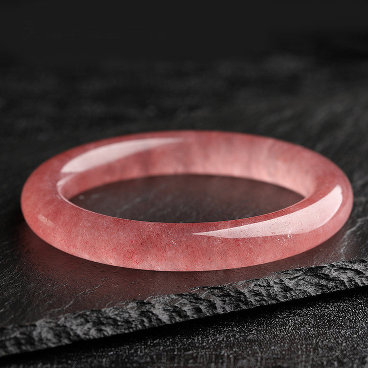 Bransoletka z Buddha Stones Naturalny Kwarc Truskawkowy Miłość Uzdrawiająca Bransoletka Bangle