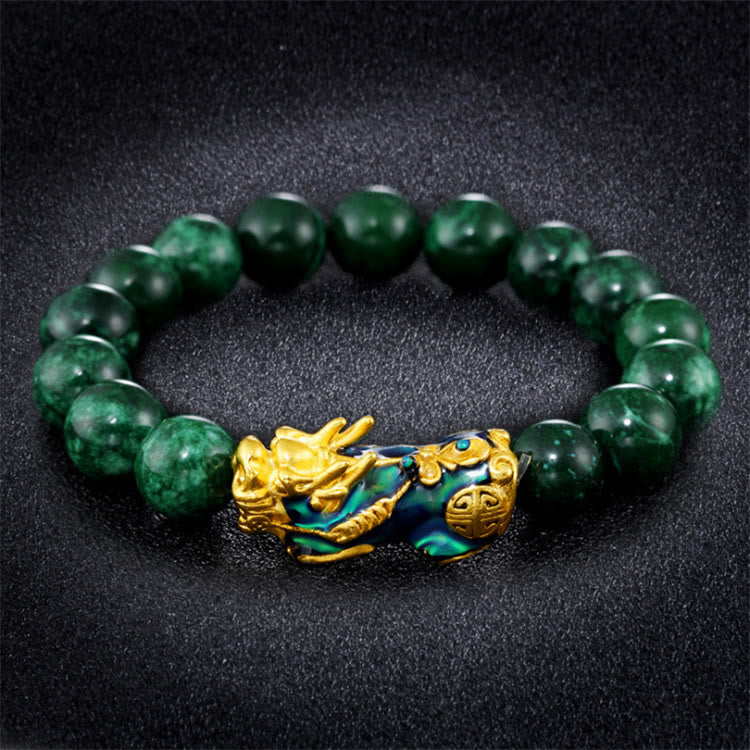 Bransoletka ochronna z jadeitu PiXiu z Buddha Stones - image 1