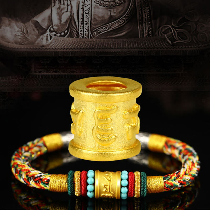 Buddha Stones Tybet 999 Złoty Om Mani Padme Hum Ręcznie Robiona Bransoletka Szczęścia Węzeł Pokoju Ośmiu Nici