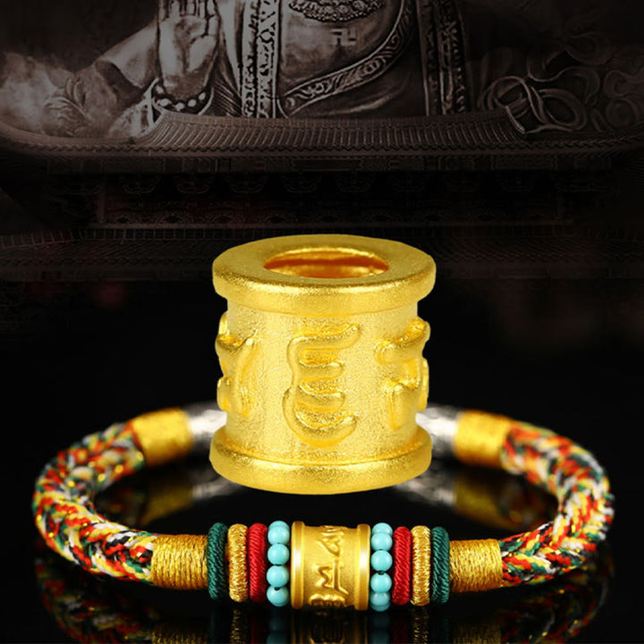 Buddha Stones Tybet 999 Złoty Om Mani Padme Hum Ręcznie Robiona Bransoletka Szczęścia Węzeł Pokoju Ośmiu Nici