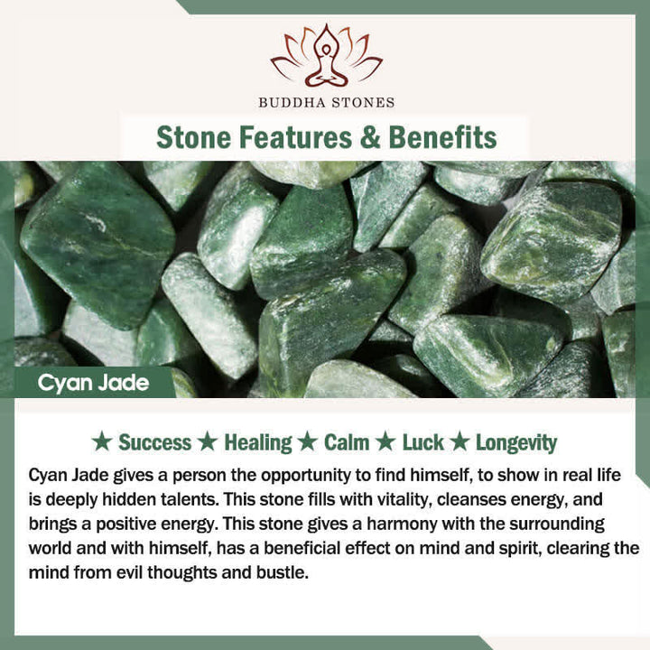 Buddha Stones 925 Srebro Sterling Hetian Cyan Jade Cute Rabbit Luck