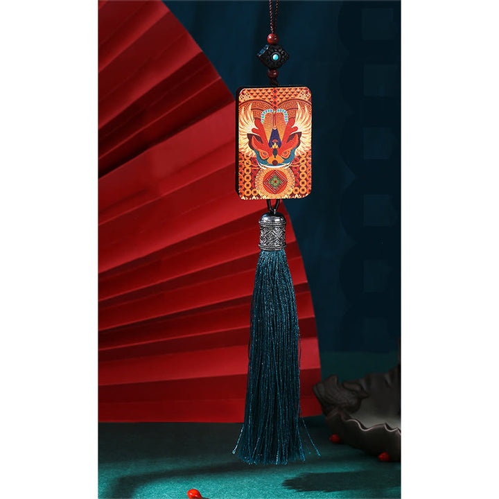 Buddha Stones PiXiu Drewno Hebanowe Szczęście Bogactwo Tassel Wisząca Dekoracja Samochodowa