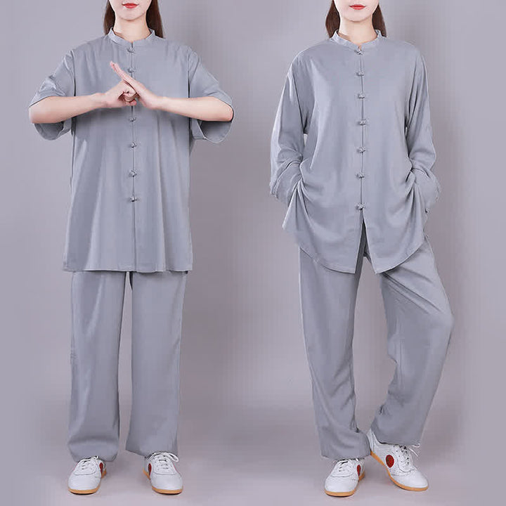 Buddha Stones Tai Chi Qigong Medytacja Modlitwa Duchowa Praktyka Zen Unisex Bawełniany Lniany Zestaw Ubrań - image 24