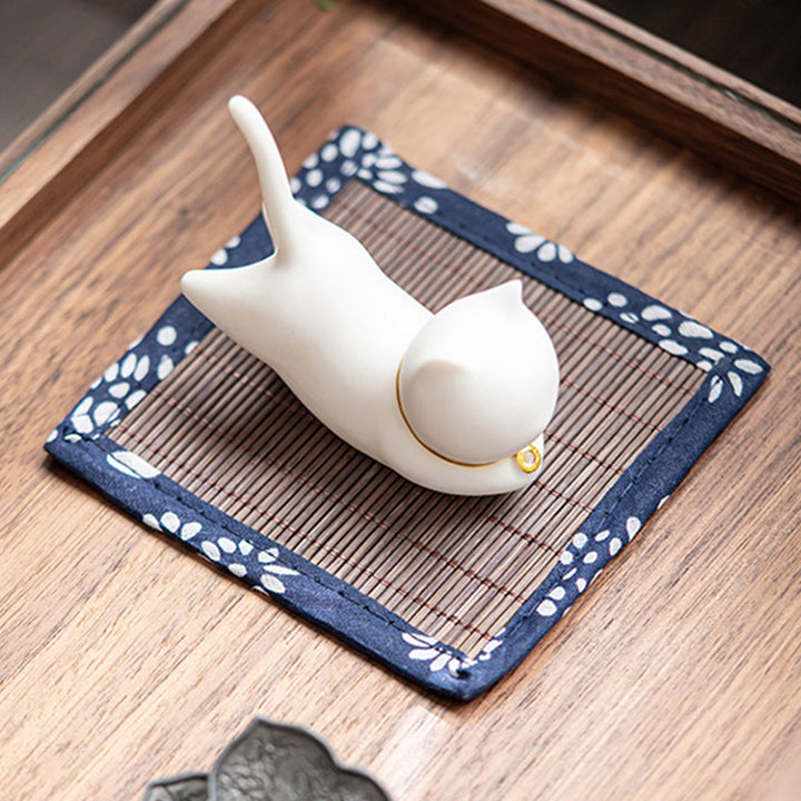 Uroczy kociak Panda Ceramic Blessing kadzielnica ozdoba - image 4