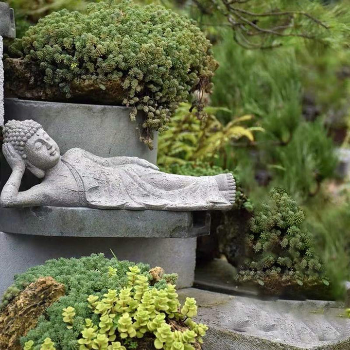 Buddha Stones Tybetańskie Medytacja Błogosławieństwa Buddy Żywica Współczucie Spokój Dekoracja Domu - Leżący Budda - image 9