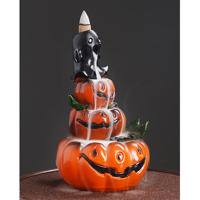 Dynie na Halloween Duch Żywica Cofanie Dymu Fontanna Kadzidło Palnik Dekoracja