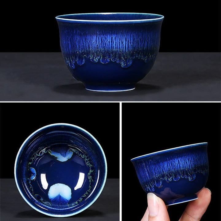 Buddha Stones Chińskie Jianzhan Glaze Kiln Change Ceramic Tea Cup Tenmoku Kung Fu Tea Cup
