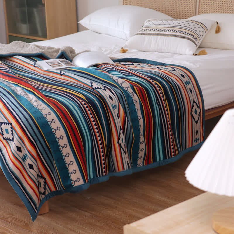 Buddha Stones Geometryczny Ciepły Miękki Koc Łóżkowy - 150*200 cm - image 11
