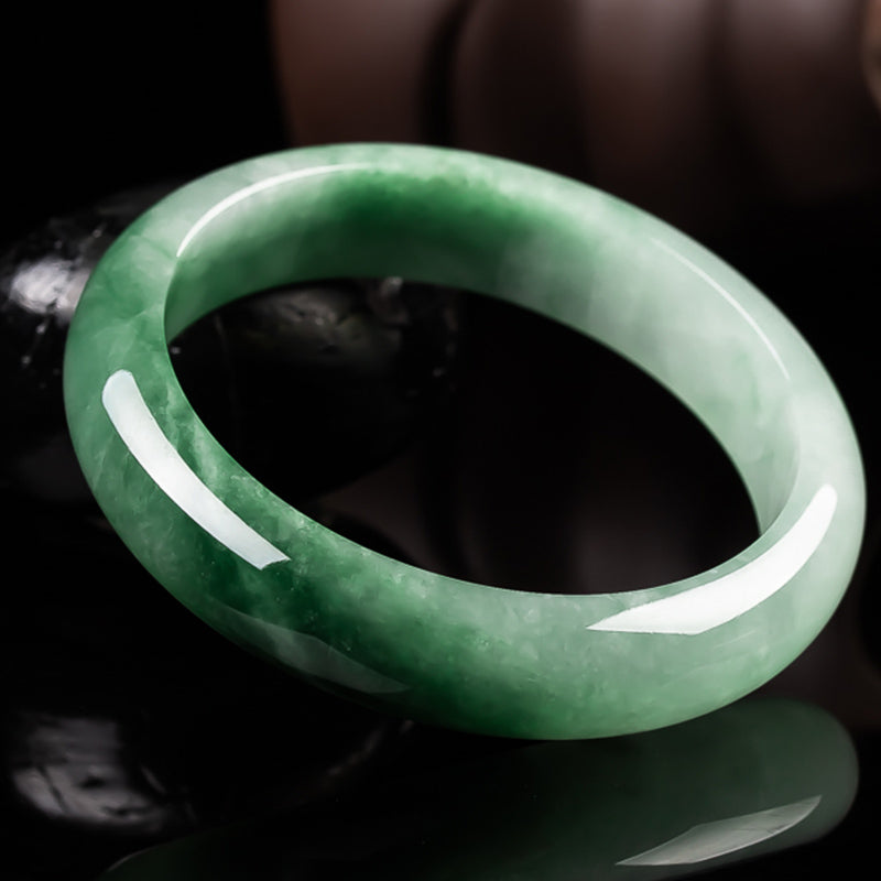 Bransoletka z naturalnego jadeitu z Buddha Stones Fortune Blessing