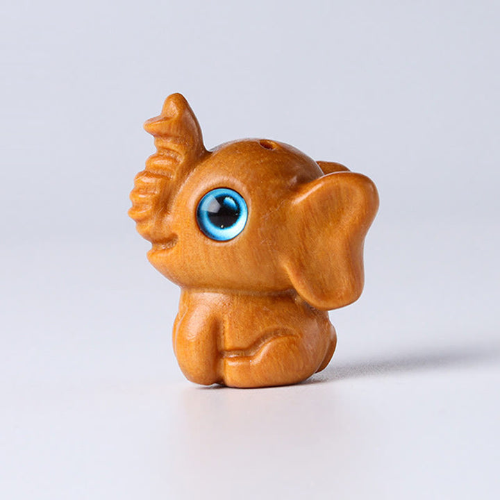 Buddha Stones sandałowe Małe liście Czerwone drzewo sandałowe Zielone drzewo sandałowe Szczęśliwy mini słoń rzeźbiony ochrona dekoracja - image 4