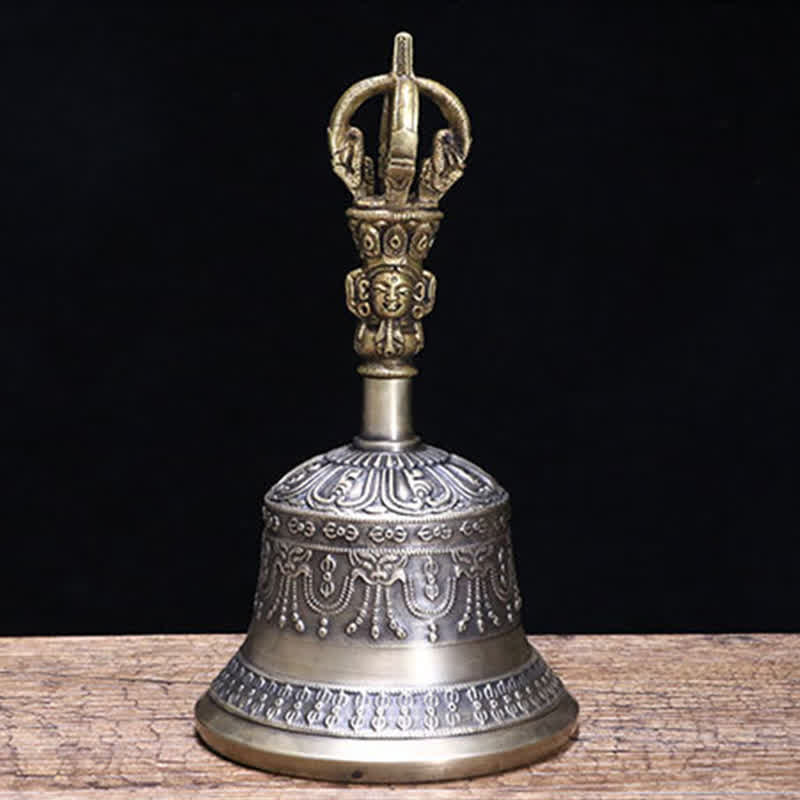 Buddha Stones Tybetański Dzwon Medytacyjny i Wadżra Dorje Miedziany Zestaw Dekoracji Oświecenia - image 9
