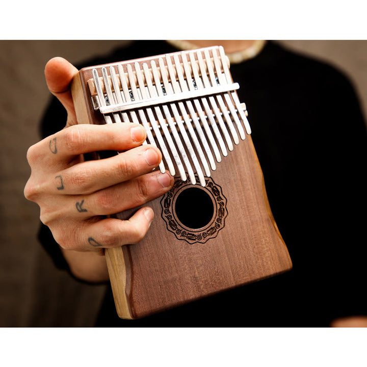 Kalimba z Buddha Stones 17 klawiszy Pianino kciukowe Drewno mahoniowe Akacja Orzech Przenośne pianino palce