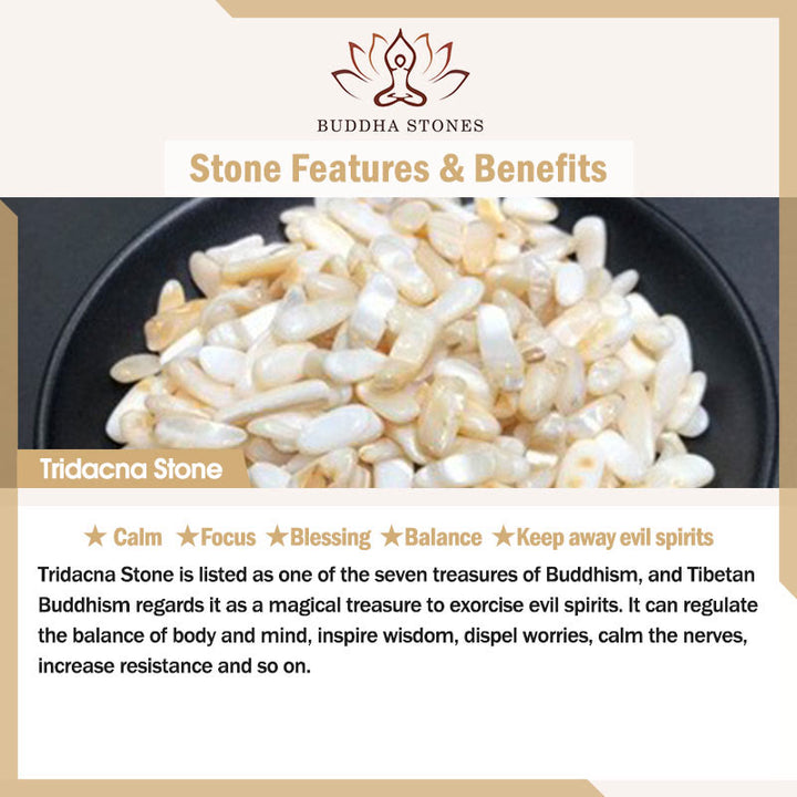 Buddha Stones 925 Srebro Sterlingowe Tridacna Stone Jade Flower Blessing - image 5