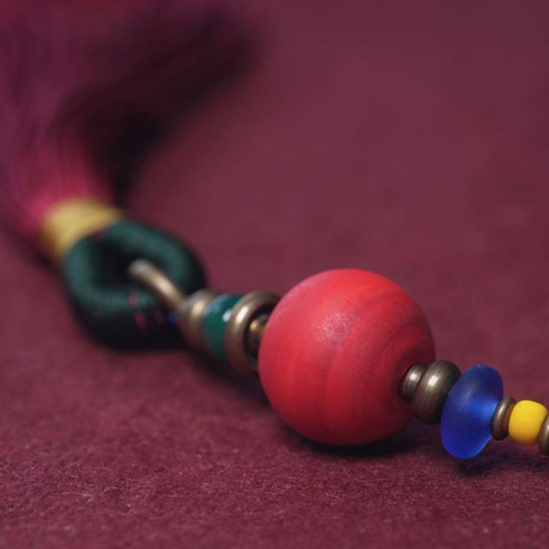 Buddha Stones 108 Mala Koraliki Bodhi Nasiona Dzi Koraliki Bransoletka z frędzlami Pokoju