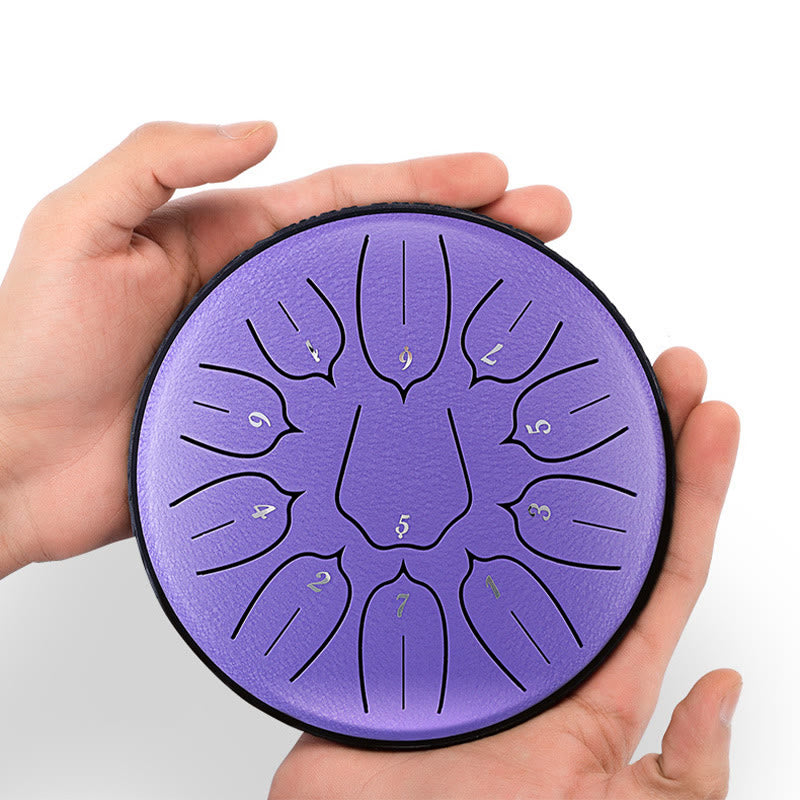 Buddha Stones językowy ze stali Dźwięk uzdrawiający Medytacja Joga Zestaw perkusyjny Lotus 11 nut 6 cali
