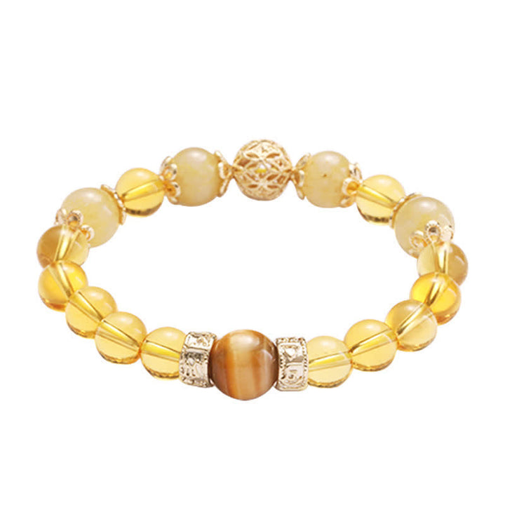 Bransoletka z koralików Buddha Stones Citrine Generosity Prosperity