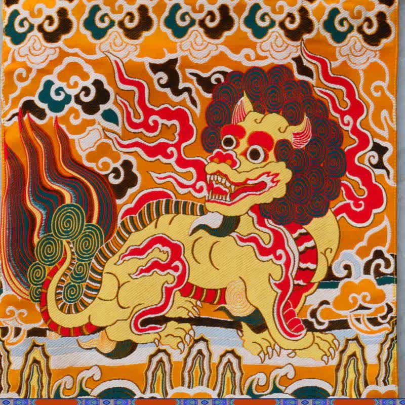 Feng Shui Kirin Duchowa Kolorowa Ścienna Sztuka Tassel