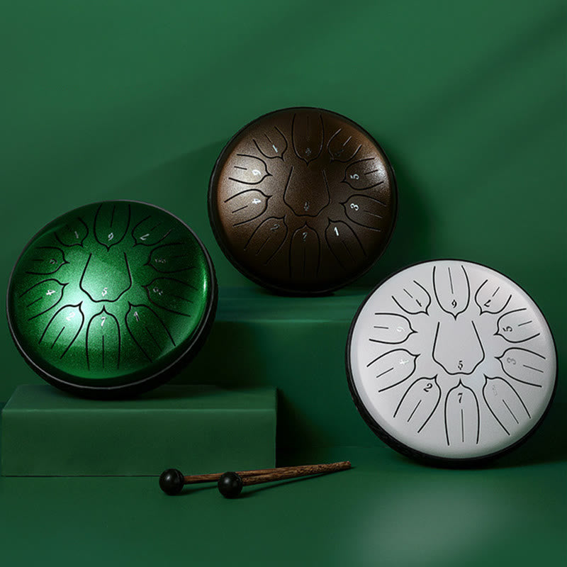 Buddha Stones językowy ze stali Dźwięk uzdrawiający Medytacja Joga Zestaw perkusyjny Lotus 11 nut 6 cali