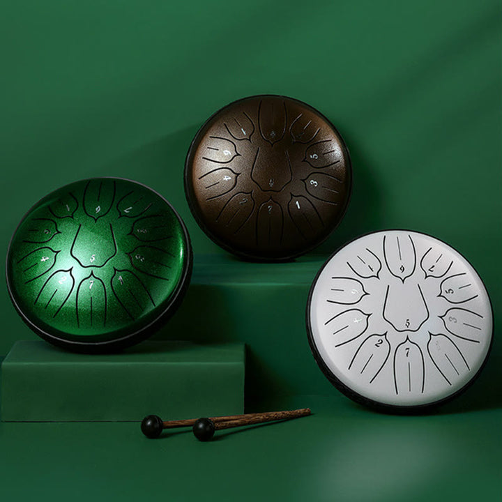 Buddha Stones językowy ze stali Dźwięk uzdrawiający Medytacja Joga Zestaw perkusyjny Lotus 11 nut 6 cali
