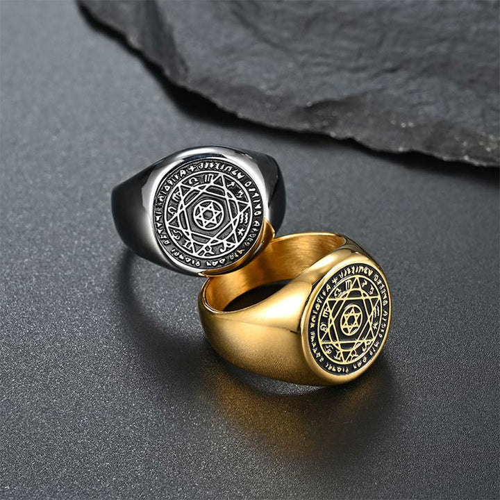 Buddha Stones 12 Konstelacji Zodiaku Pierścień Ochronny Gwiazda Dawida