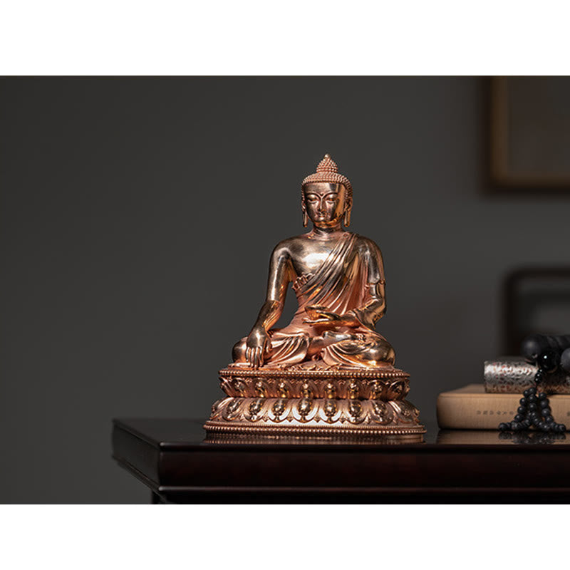 Figurka Buddy Gautama Shakyamuni Spokój Miedziana Statua Dekoracja Domu