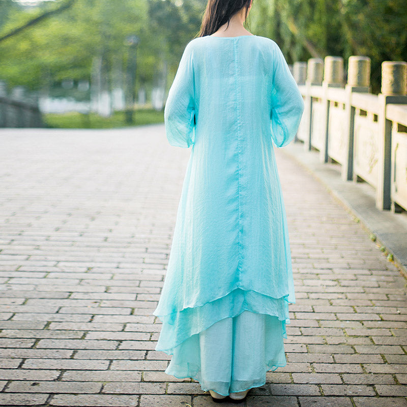 Buddha Stones 3 szt. Joga Szyfonowa odzież Jednolita Medytacja Zen Praktyka Zestaw damski - image 4