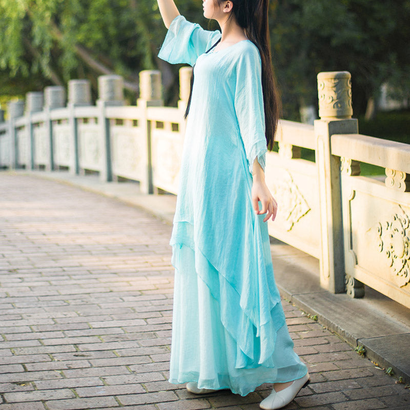 Buddha Stones 3 szt. Joga Szyfonowa odzież Jednolita Medytacja Zen Praktyka Zestaw damski - image 3