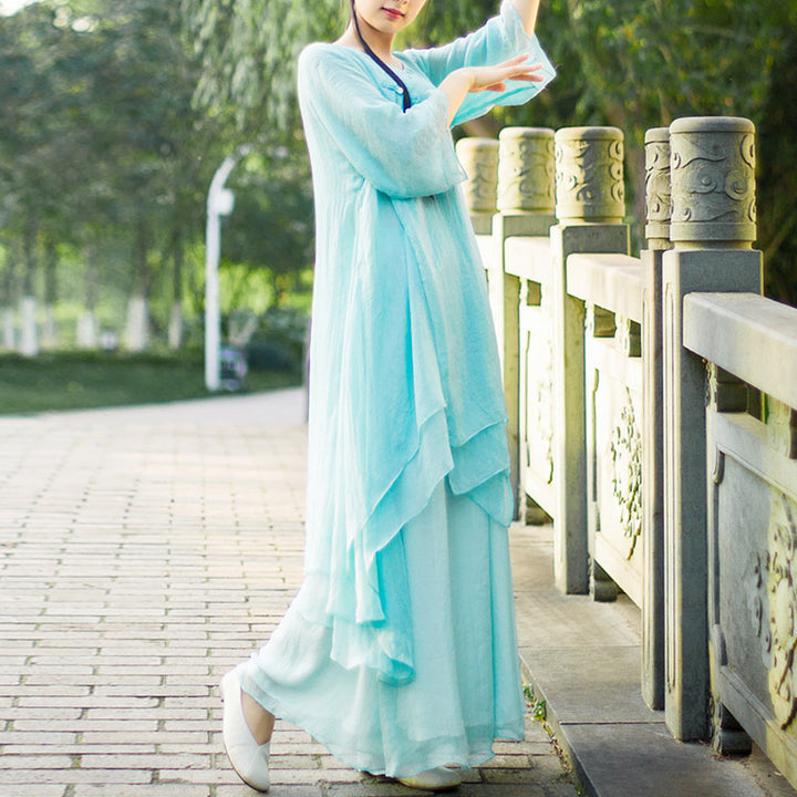 Buddha Stones 3 szt. Joga Szyfonowa odzież Jednolita Medytacja Zen Praktyka Zestaw damski - image 17