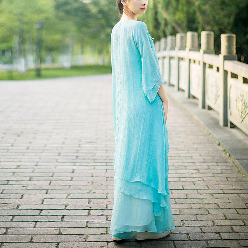 Buddha Stones 3 szt. Joga Szyfonowa odzież Jednolita Medytacja Zen Praktyka Zestaw damski - image 14