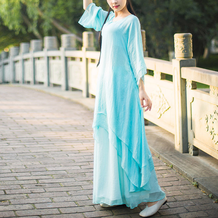 Buddha Stones 3 szt. Joga Szyfonowa odzież Jednolita Medytacja Zen Praktyka Zestaw damski - image 13