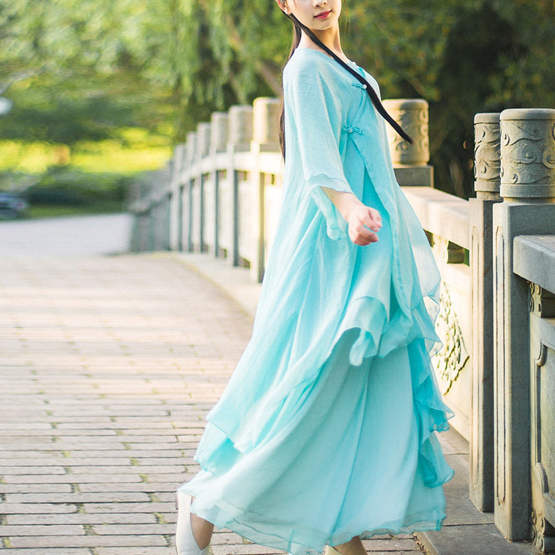 Buddha Stones 3 szt. Joga Szyfonowa odzież Jednolita Medytacja Zen Praktyka Zestaw damski - image 12