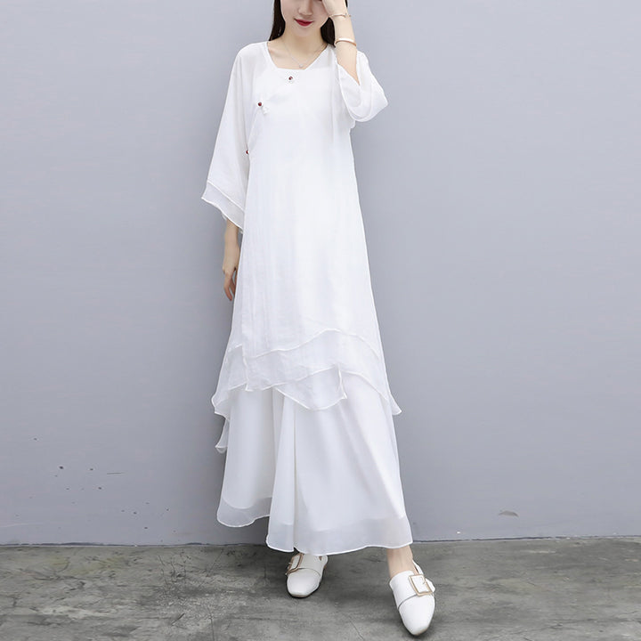 Buddha Stones 3 szt. Joga Szyfonowa odzież Jednolita Medytacja Zen Praktyka Zestaw damski - image 27