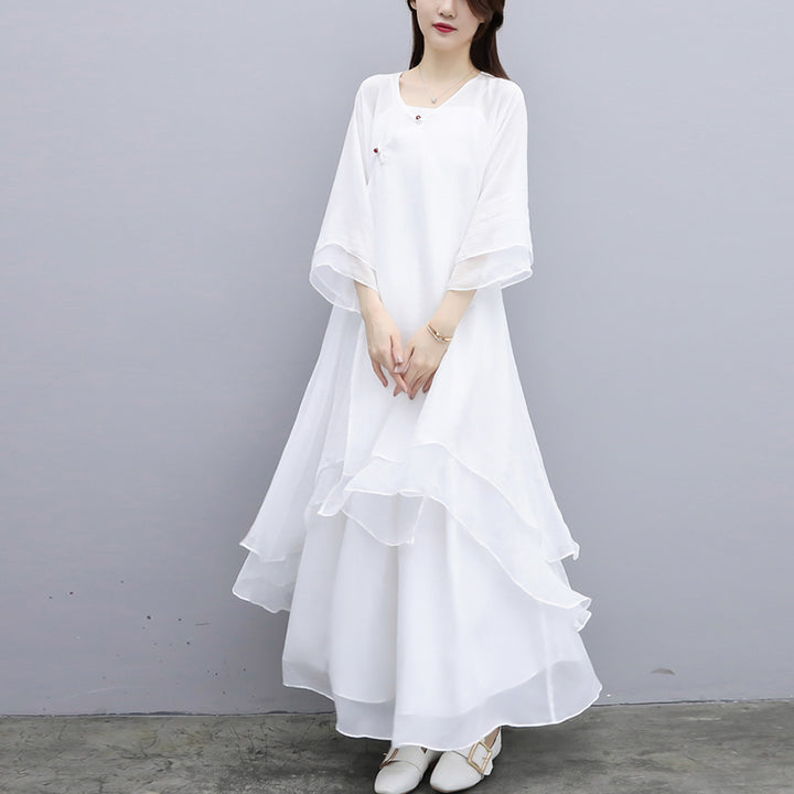 Buddha Stones 3 szt. Joga Szyfonowa odzież Jednolita Medytacja Zen Praktyka Zestaw damski - image 22