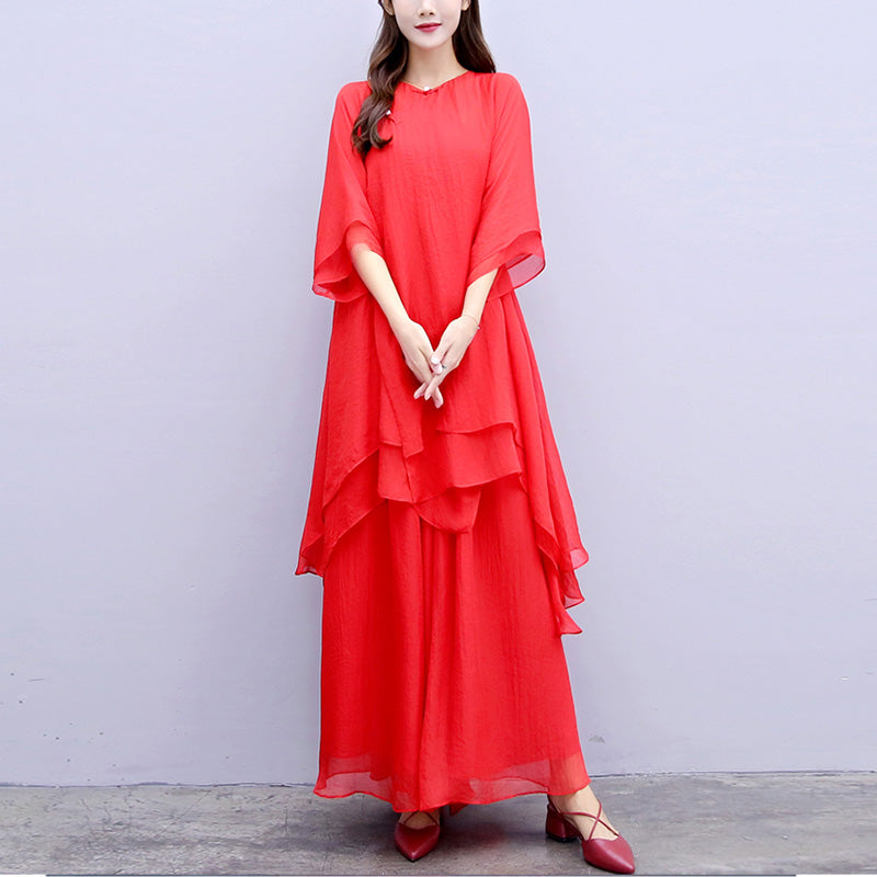 Buddha Stones 3 szt. Joga Szyfonowa odzież Jednolita Medytacja Zen Praktyka Zestaw damski - image 29