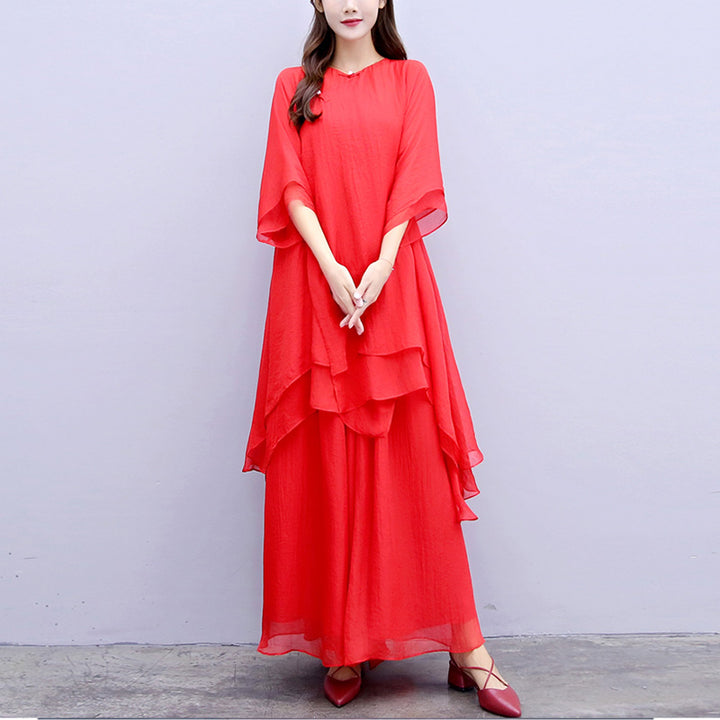 Buddha Stones 3 szt. Joga Szyfonowa odzież Jednolita Medytacja Zen Praktyka Zestaw damski - image 29