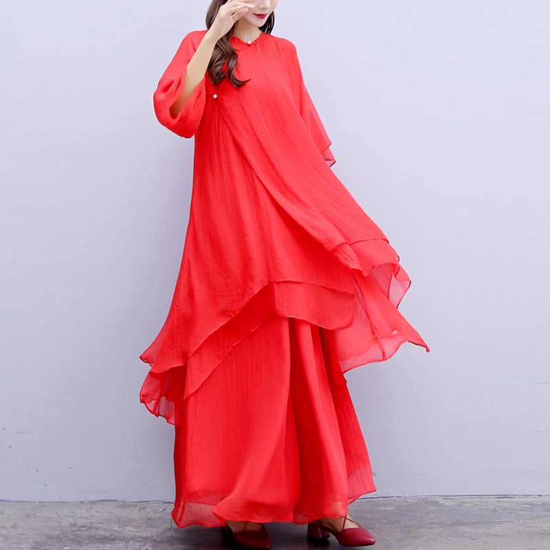 Buddha Stones 3 szt. Joga Szyfonowa odzież Jednolita Medytacja Zen Praktyka Zestaw damski - image 30