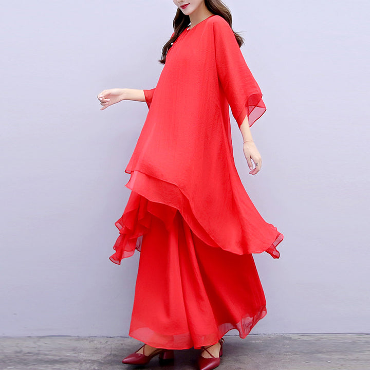 Buddha Stones 3 szt. Joga Szyfonowa odzież Jednolita Medytacja Zen Praktyka Zestaw damski - image 31