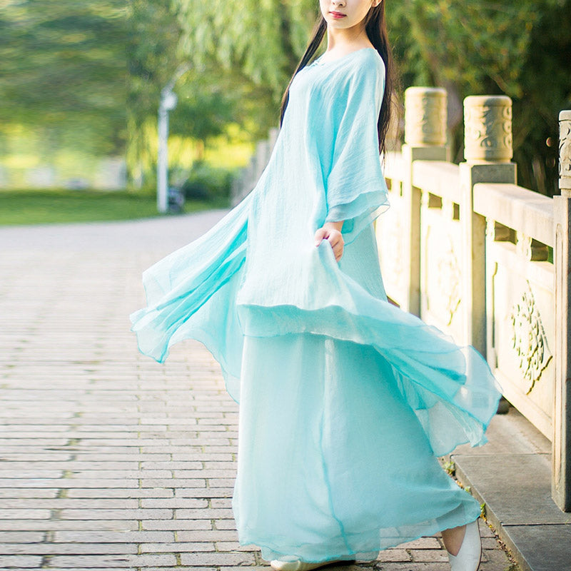 Buddha Stones 3 szt. Joga Szyfonowa odzież Jednolita Medytacja Zen Praktyka Zestaw damski - image 1